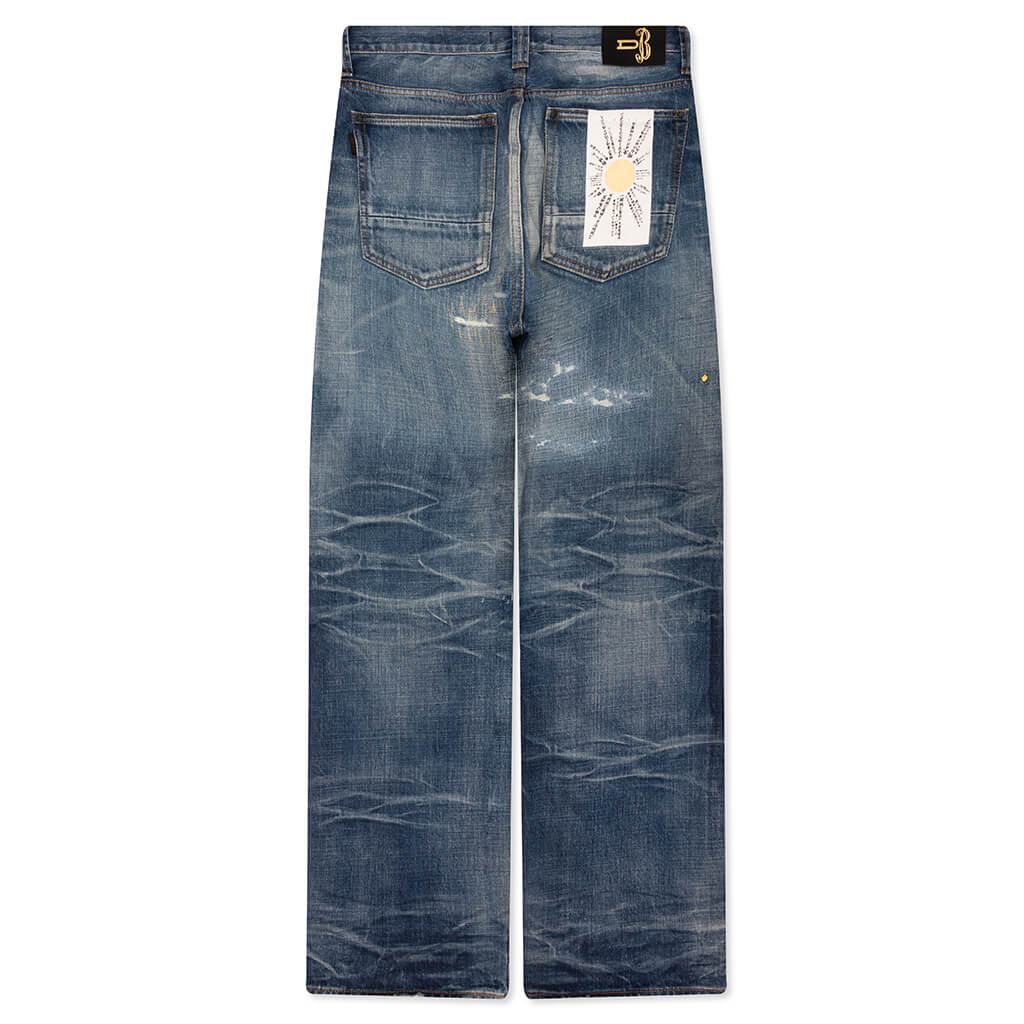 Showa Relaxed 'Manatsu' Repaired - Mid Blue - Image 2