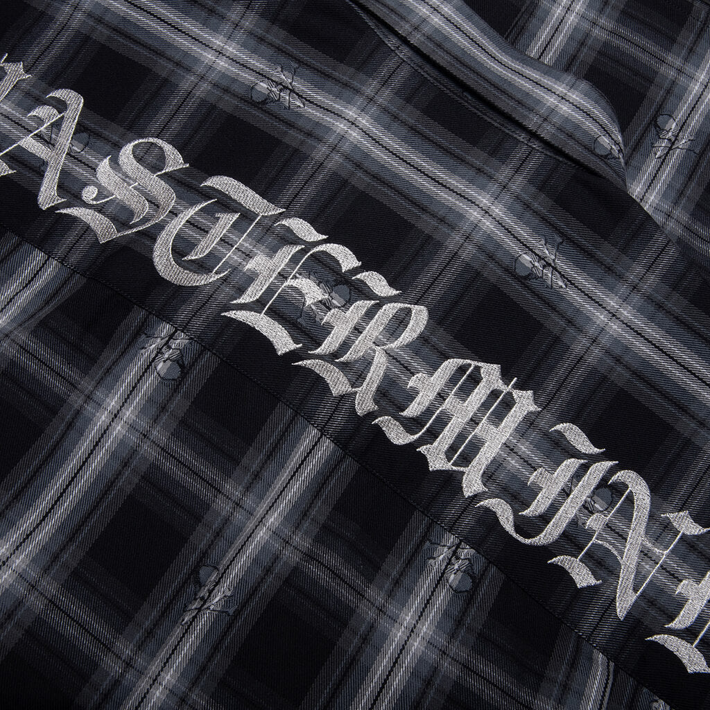 Plaid Flannel Shirt - Black - Image 5