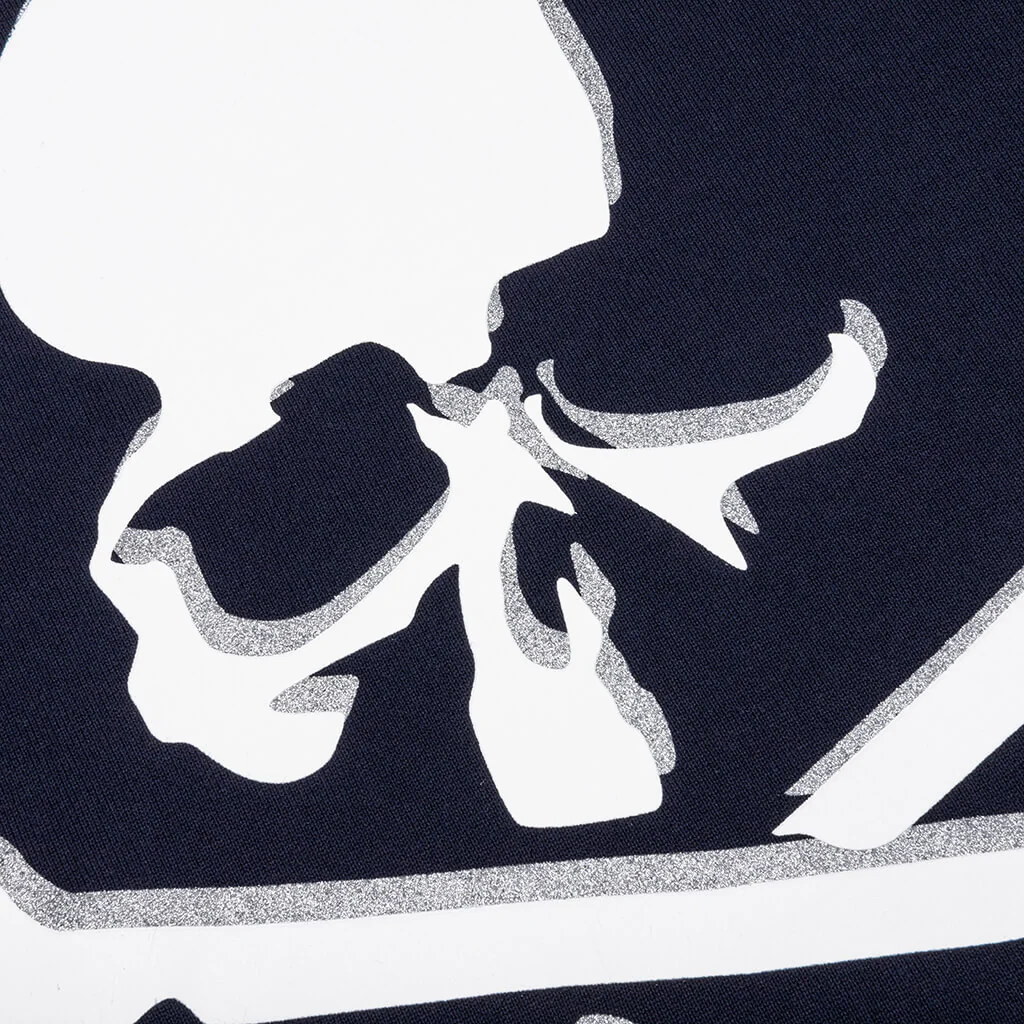 Logo and Skull Hoodie - Navy - Image 5