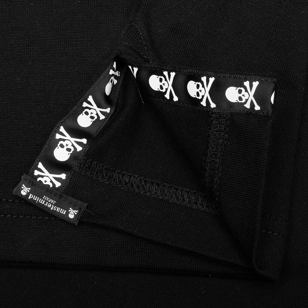 "69” Distressed Patch Half Sleeve Tee - Black - Image 4