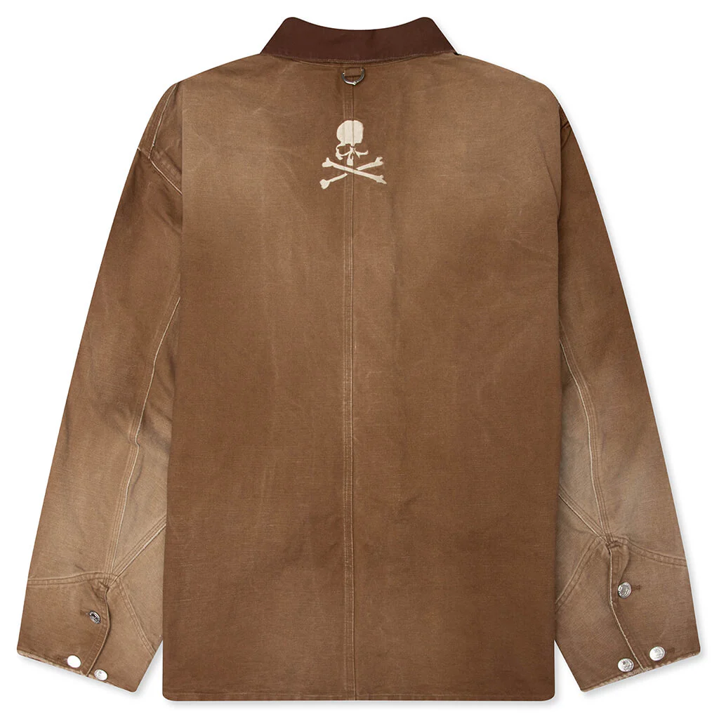 Utility Denim Jacket - Dark Brown - Image 2