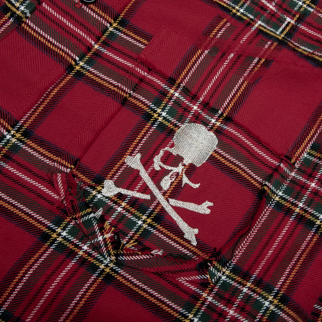 Plaid Shirt - Red - Image 3