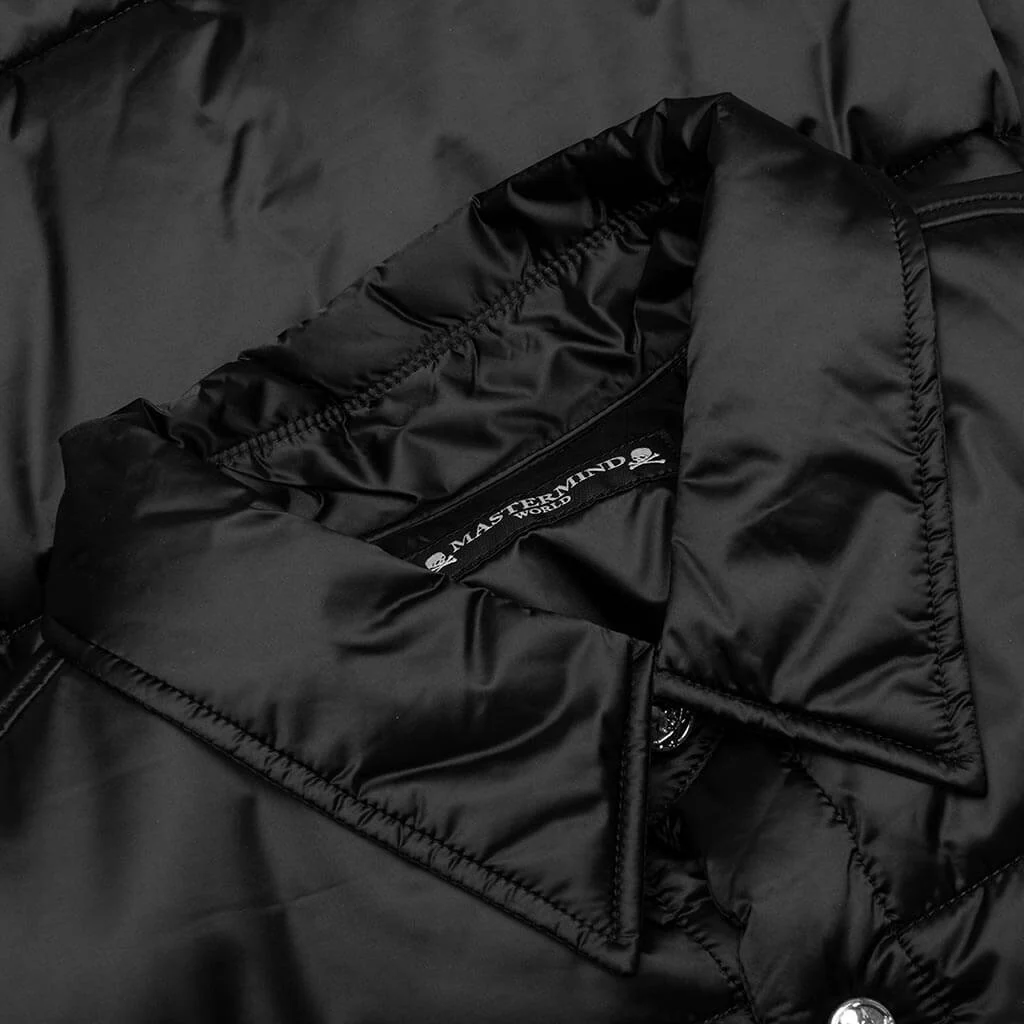 Padded Shirt Jacket - Black - Image 3