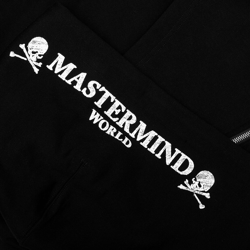 Boxy OG Puffed Zip-Up Hoodie - Black - Image 4