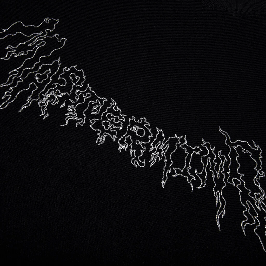 O.Glassbeaded S/S Tee - Black - Image 3