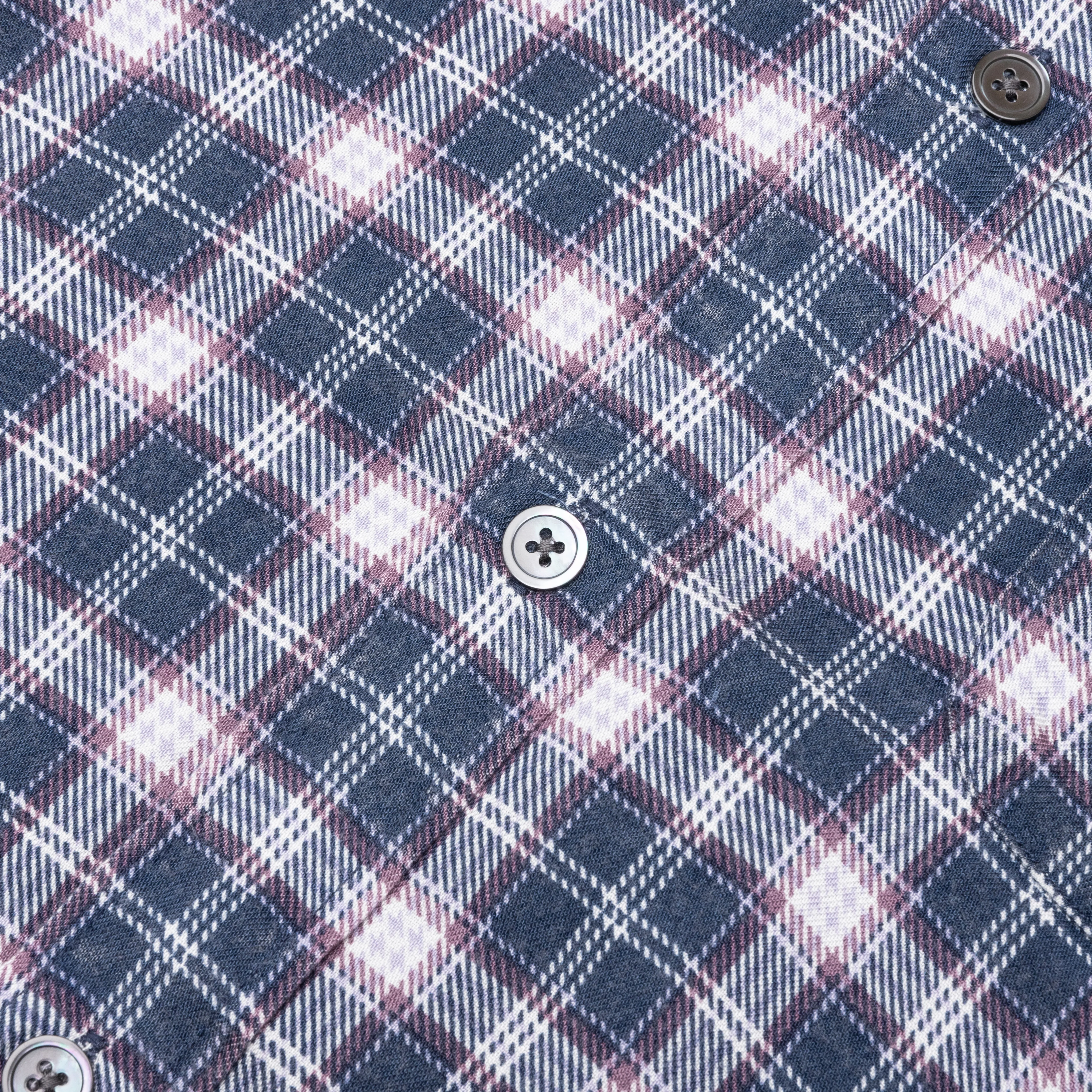 Matthew Plaid Shirt - Navy - Image 3