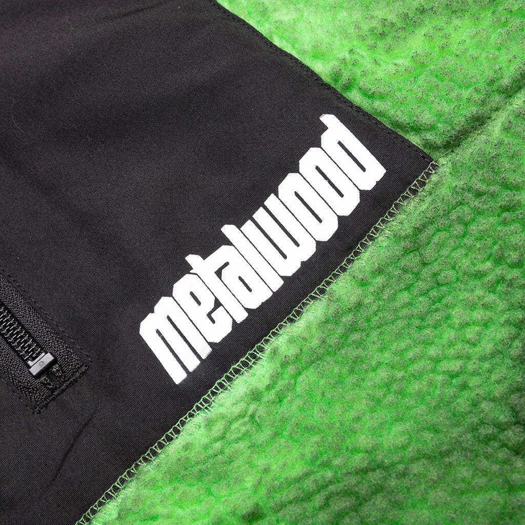Painted Sherpa Fleece Jacket - Green - Image 4