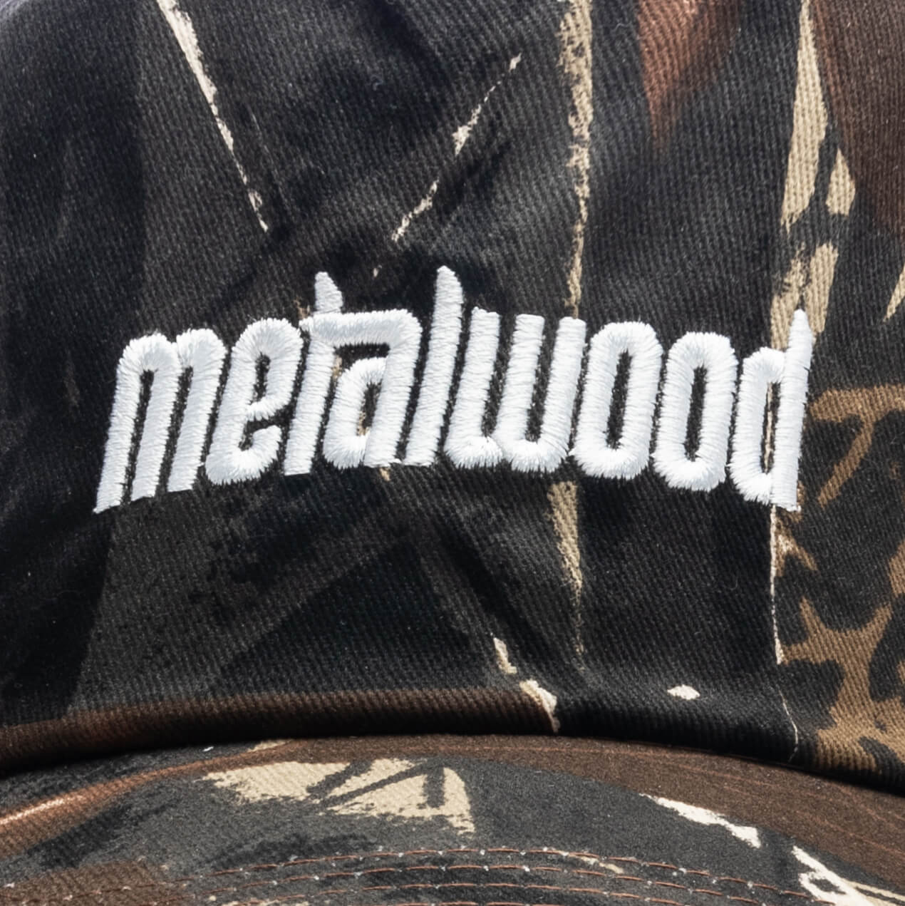 Metal Logo 5-Panel Hat - Real Leaf Camo - Image 2