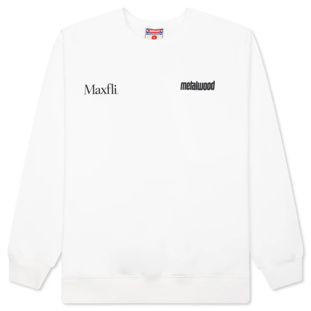Metalwood x Maxfli Aussie Blade Crewneck Sweatshirt - White