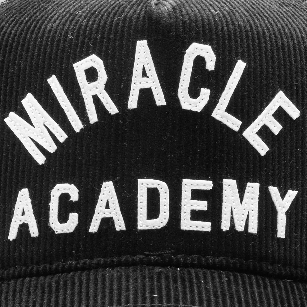 Miracle Academy Corduroy Trucker Hat - Black - Image 2