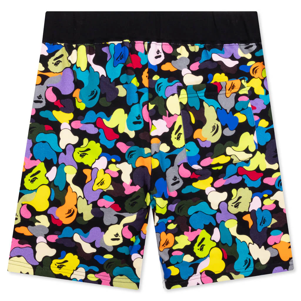 Multi Camo NYC Logo Sweat Shorts - Black - Image 2