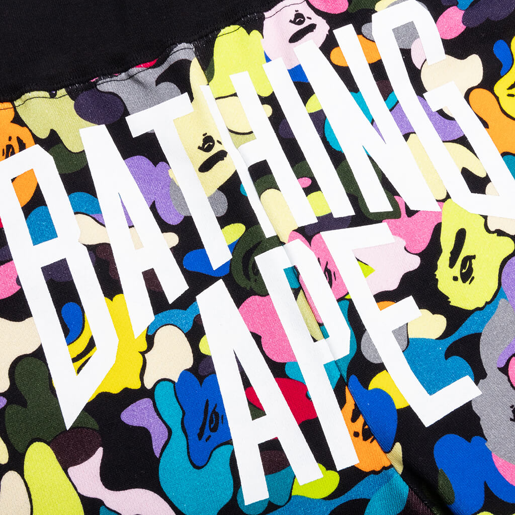 Multi Camo NYC Logo Sweat Shorts - Black - Image 3