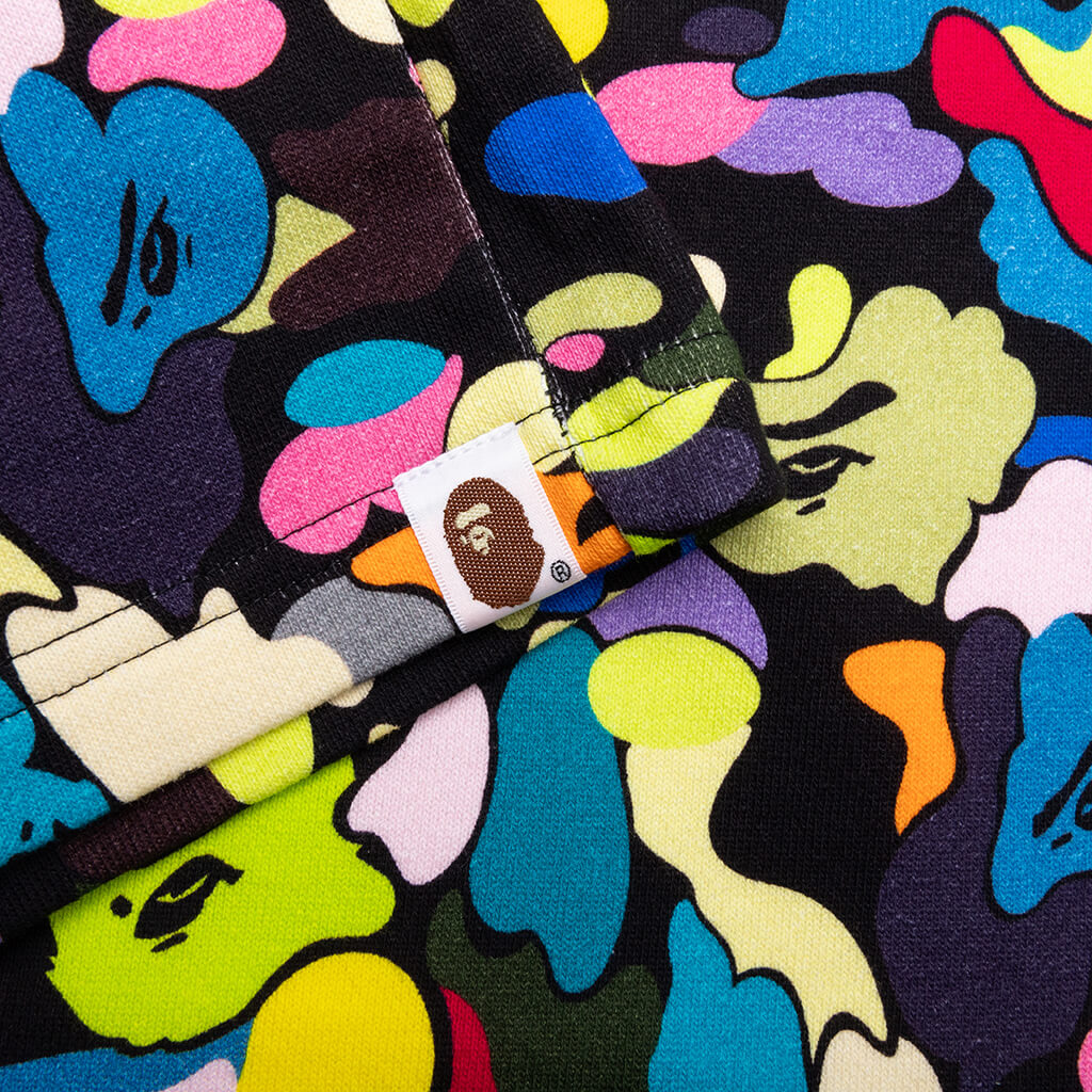 Multi Camo NYC Logo Sweat Shorts - Black - Image 4