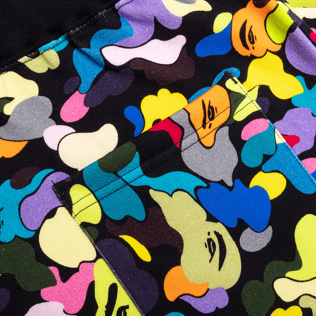 Multi Camo NYC Logo Sweat Shorts - Black - Image 5