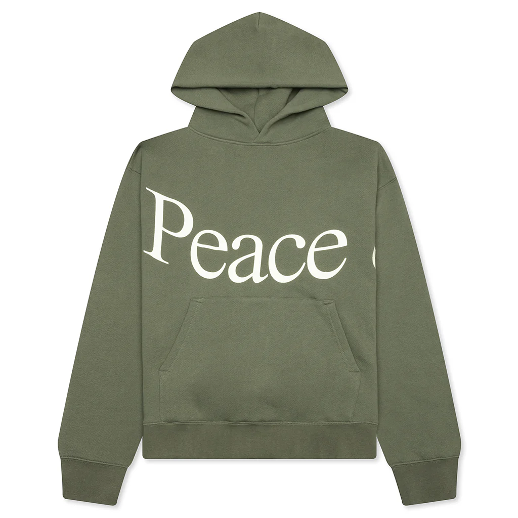 Jumbo Wordmark Hoodie - Olive