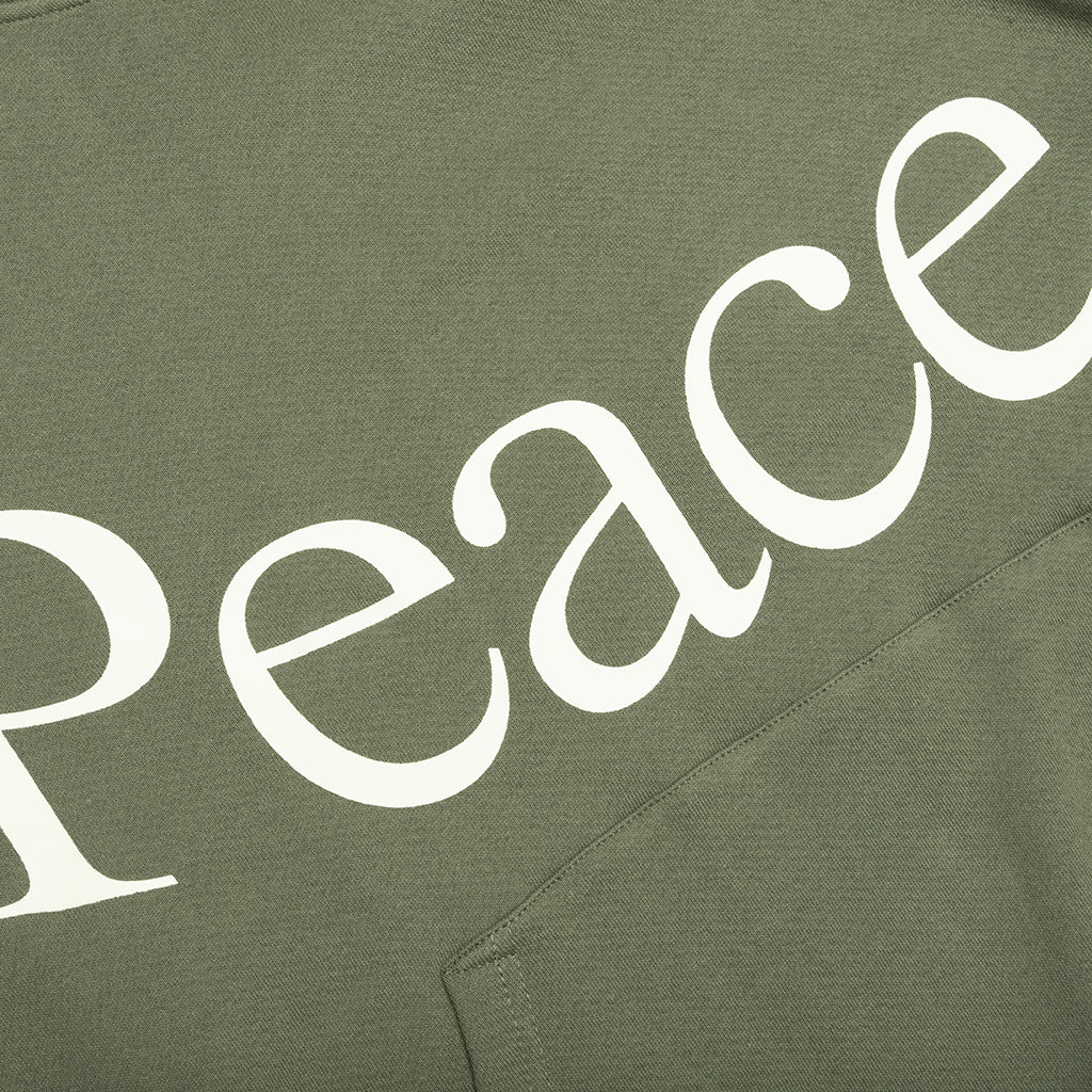 Jumbo Wordmark Hoodie - Olive - Image 3
