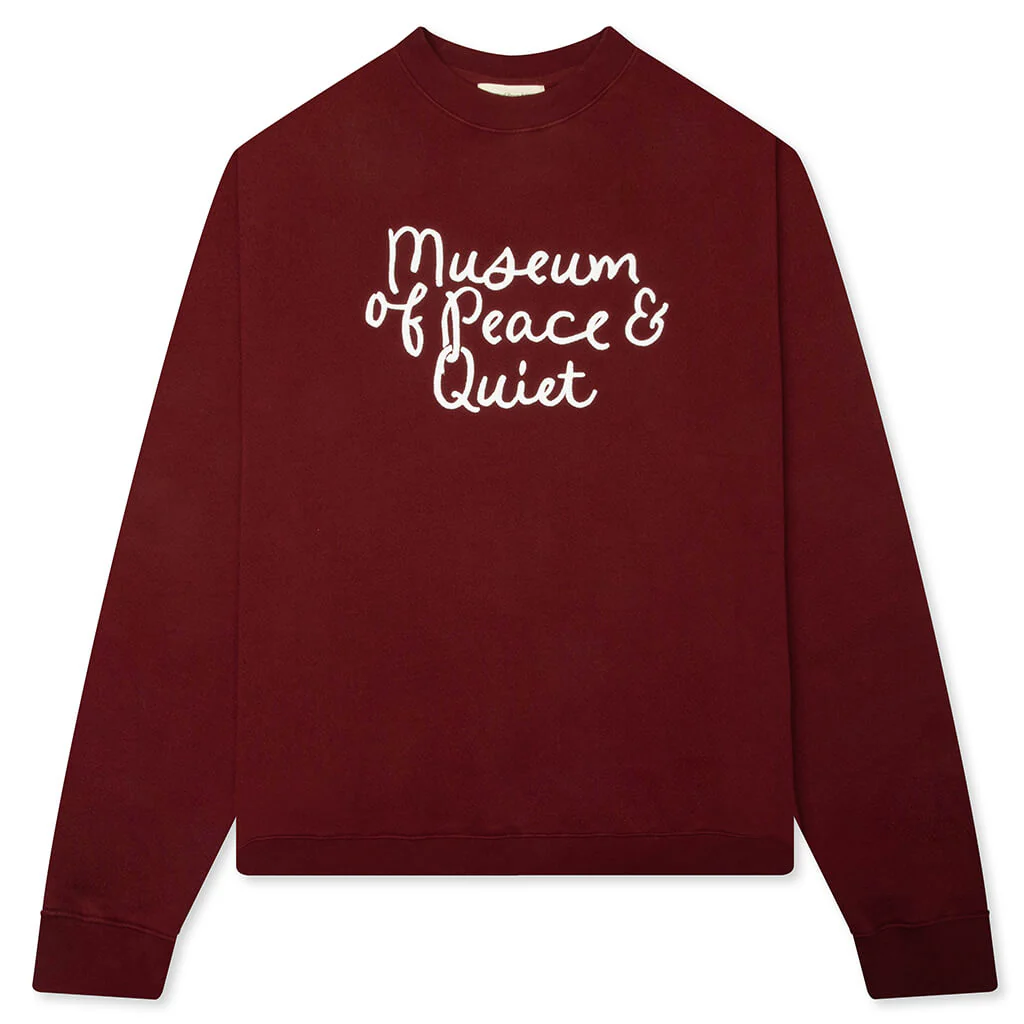 Scribble Crewneck - Burgandy