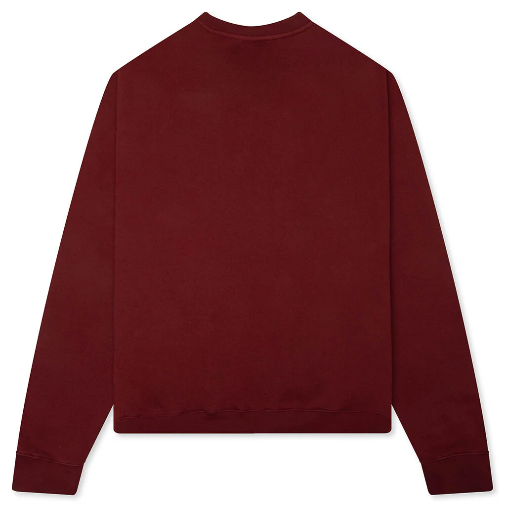 Scribble Crewneck - Burgandy - Image 2