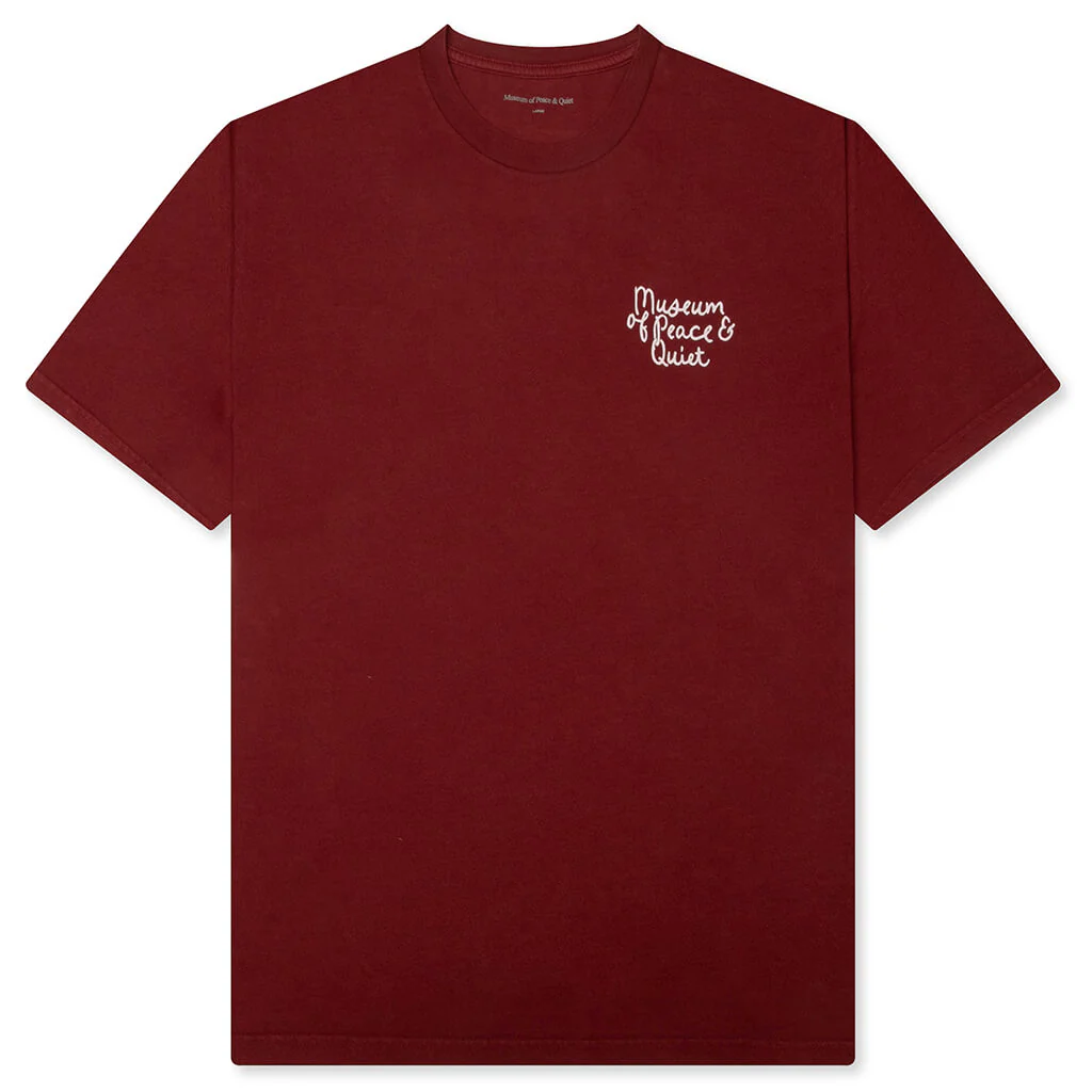 Scribble T-Shirt - Burgandy
