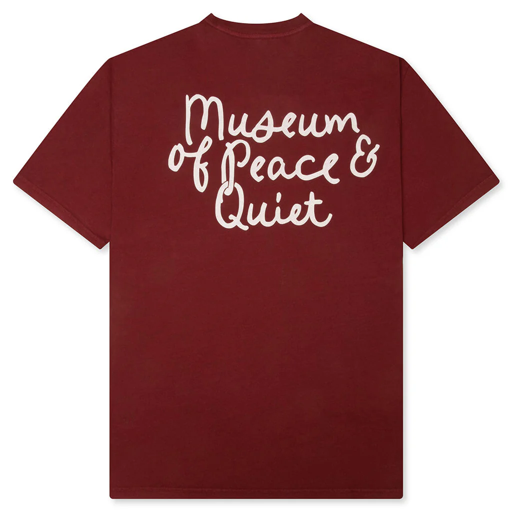 Scribble T-Shirt - Burgandy - Image 2