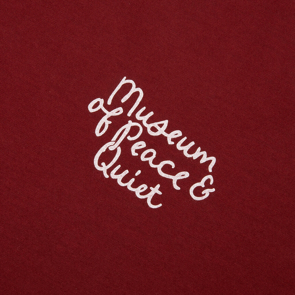 Scribble T-Shirt - Burgandy - Image 3