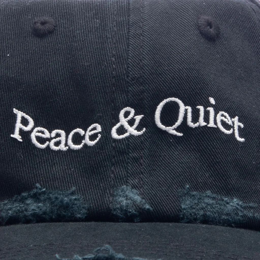 Wordmark Distressed Dad Hat - Black - Image 2