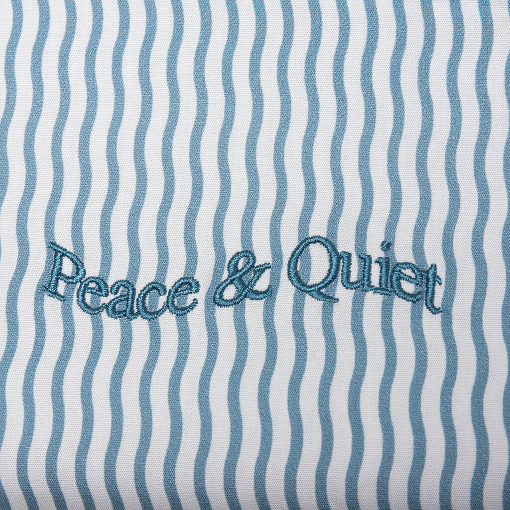 Wordmark Poplin Button-Up - Baby Blue - Image 3