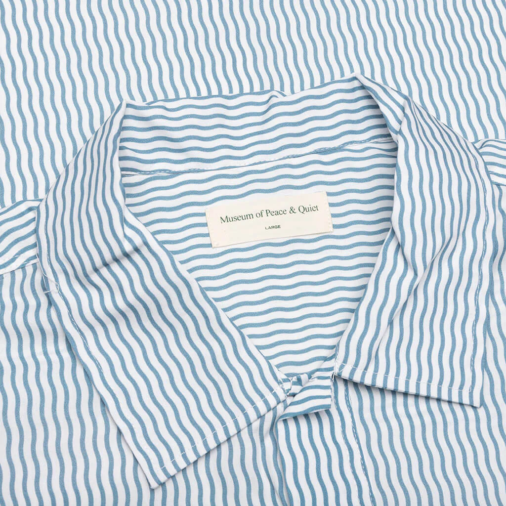 Wordmark Poplin Button-Up - Baby Blue - Image 5
