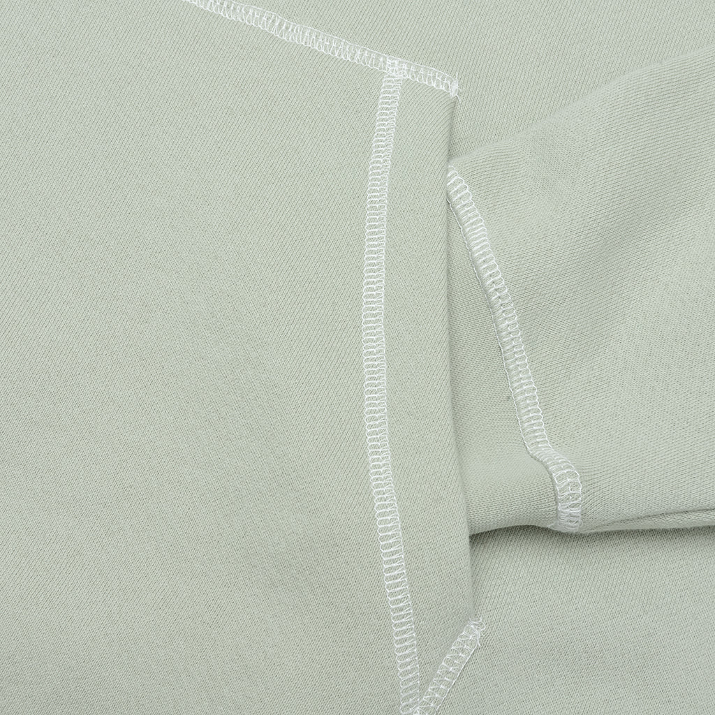 Wordmark Reverse Stitched Hoodie - Sage - Image 4