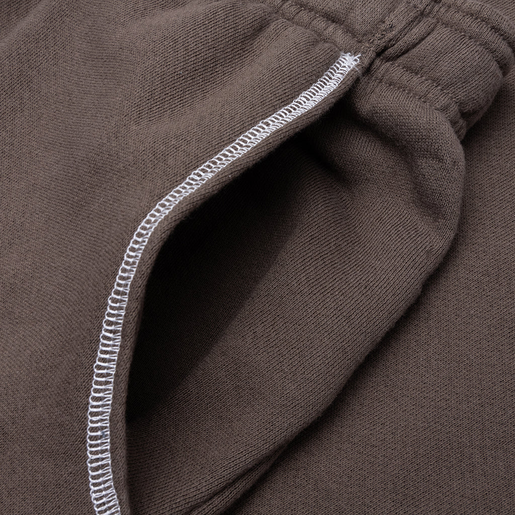 Wordmark Reverse Stitched Sweatpants - Brown - Image 4