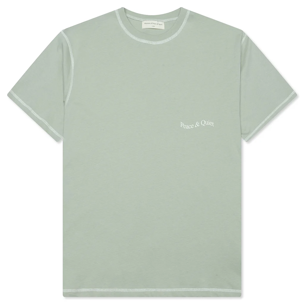 Wordmark Reverse Stitched T-Shirt - Sage