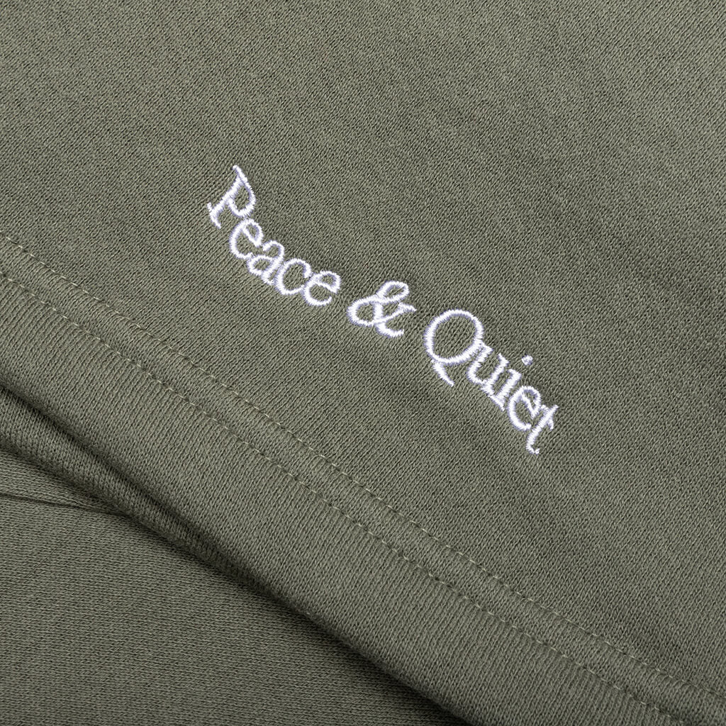 Wordmark Sweatshorts - Olive - Image 3