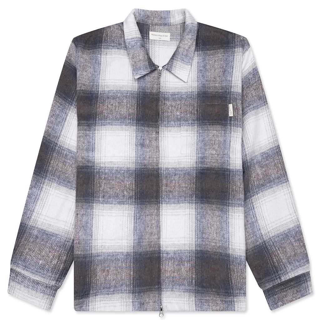 Wordmark Zip Shirt - Slate