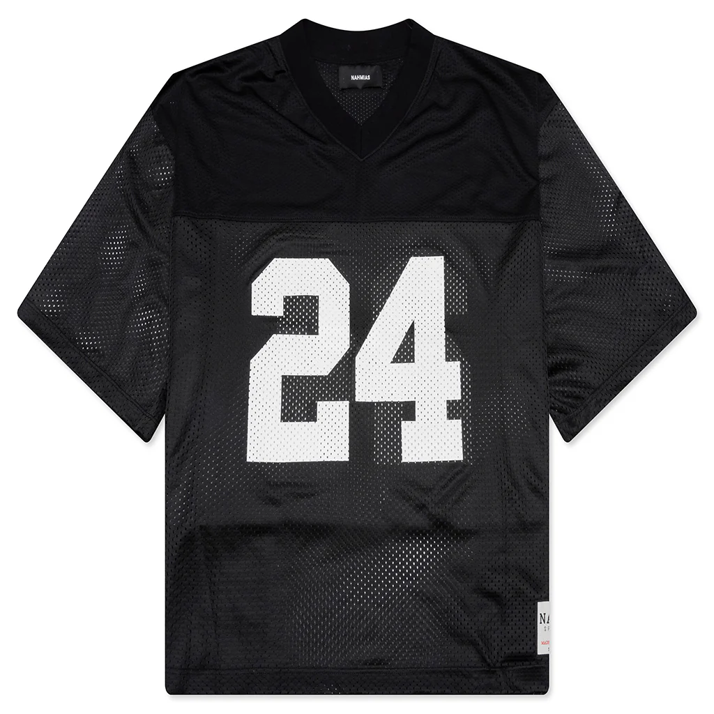 24 Mesh Boxy Jersey - Black