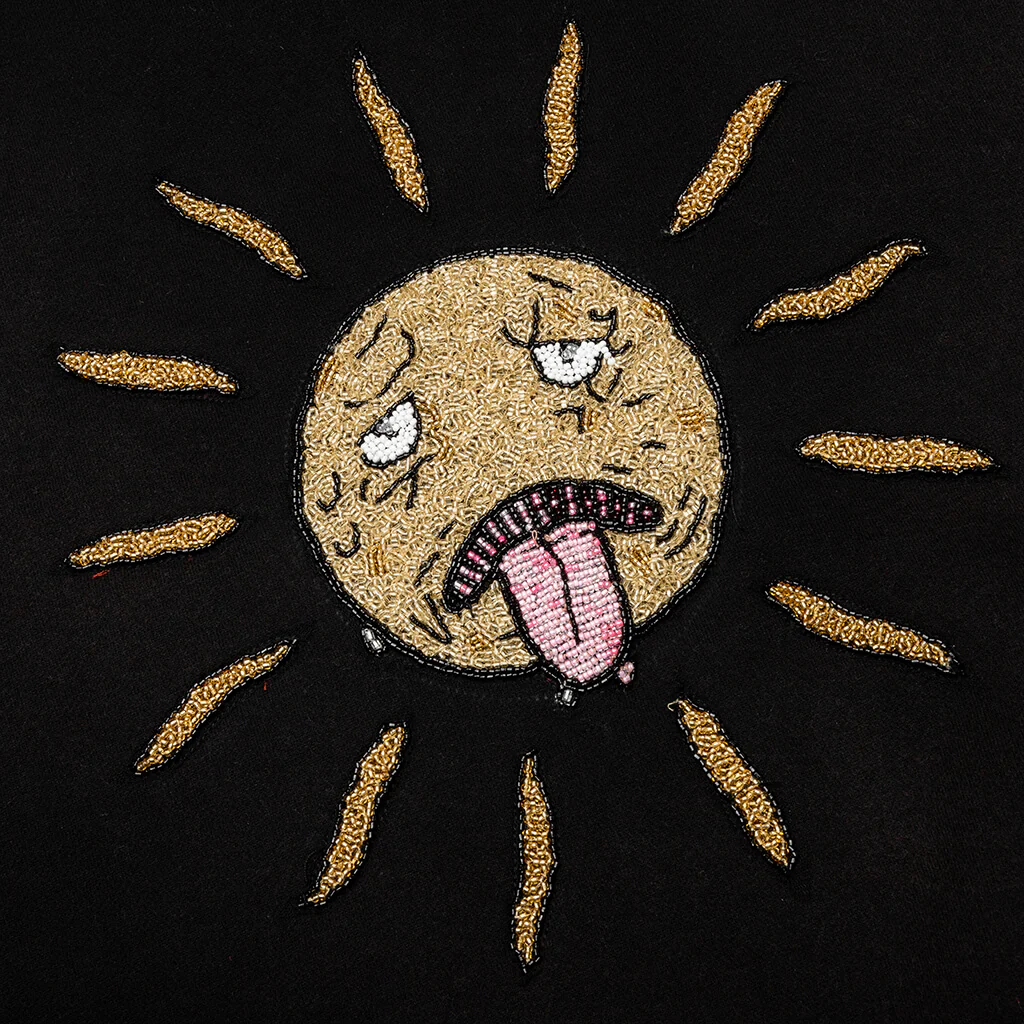 Beaded Sun Crewneck - Worn Black - Image 3