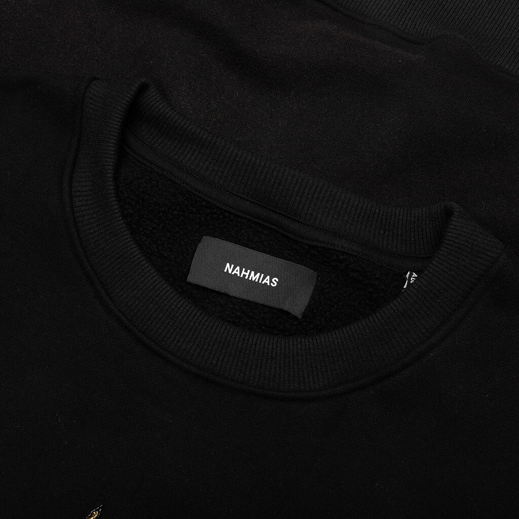 Beaded Sun Crewneck - Worn Black - Image 4