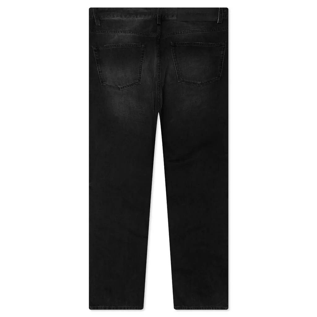 Beaded Sun Wide Jeans - Charcoal Wash - Image 2