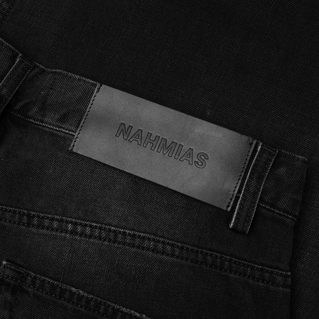 Beaded Sun Wide Jeans - Charcoal Wash - Image 3