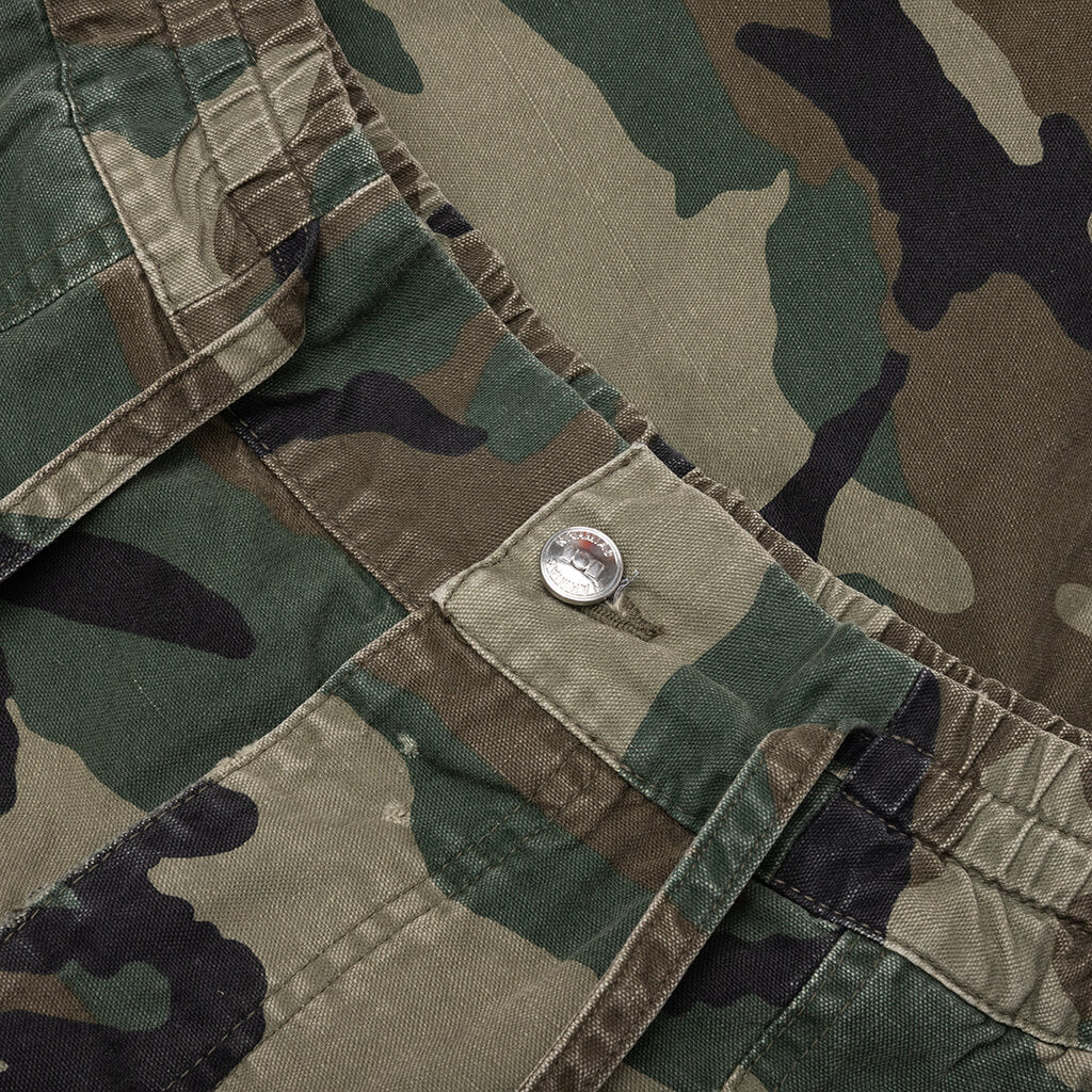 Camo Pleated Cargo Shorts - Camo - Image 4