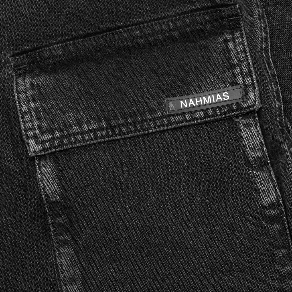 Denim Logo Cargos - Charcoal Wash - Image 5