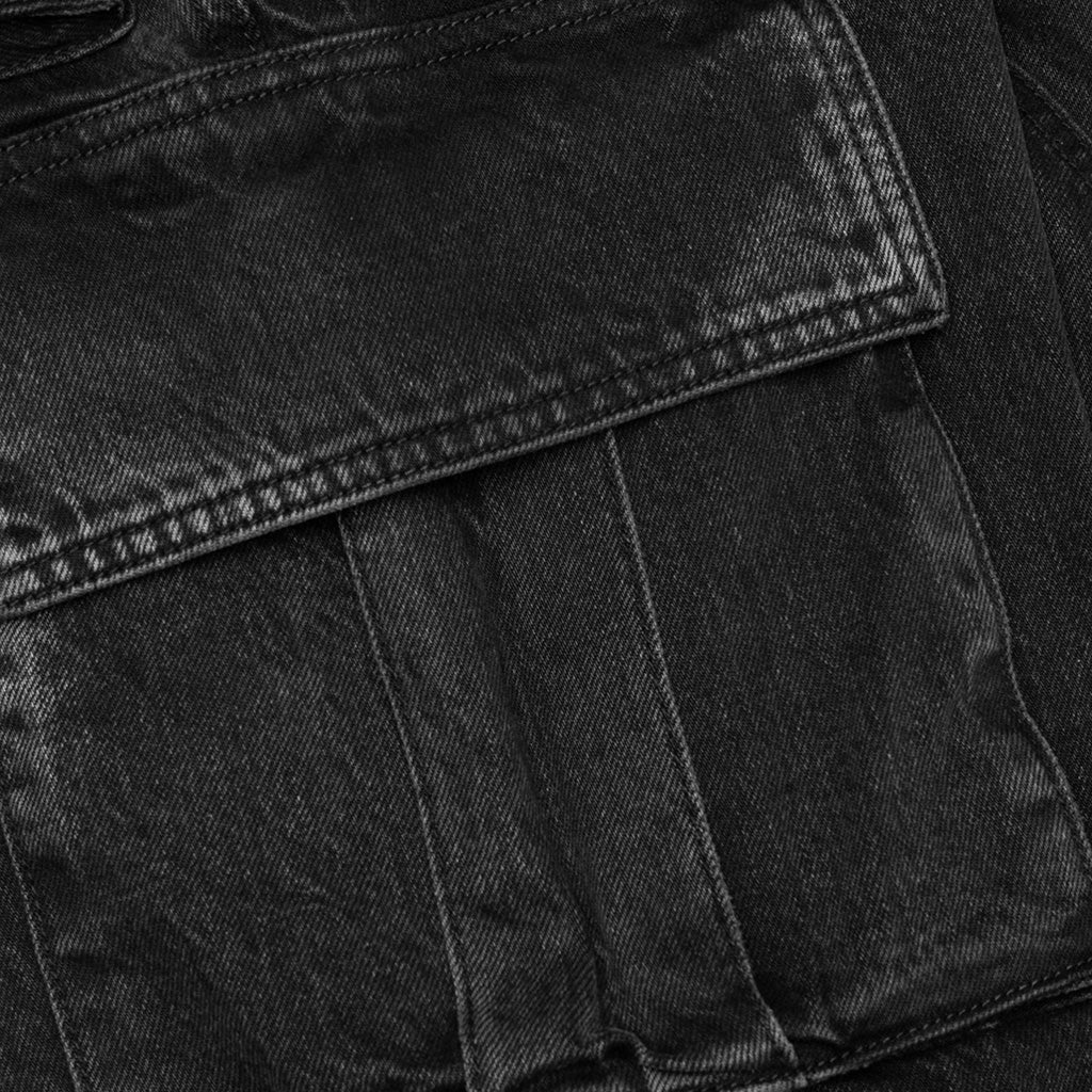 Denim Logo Cargos - Charcoal Wash - Image 6