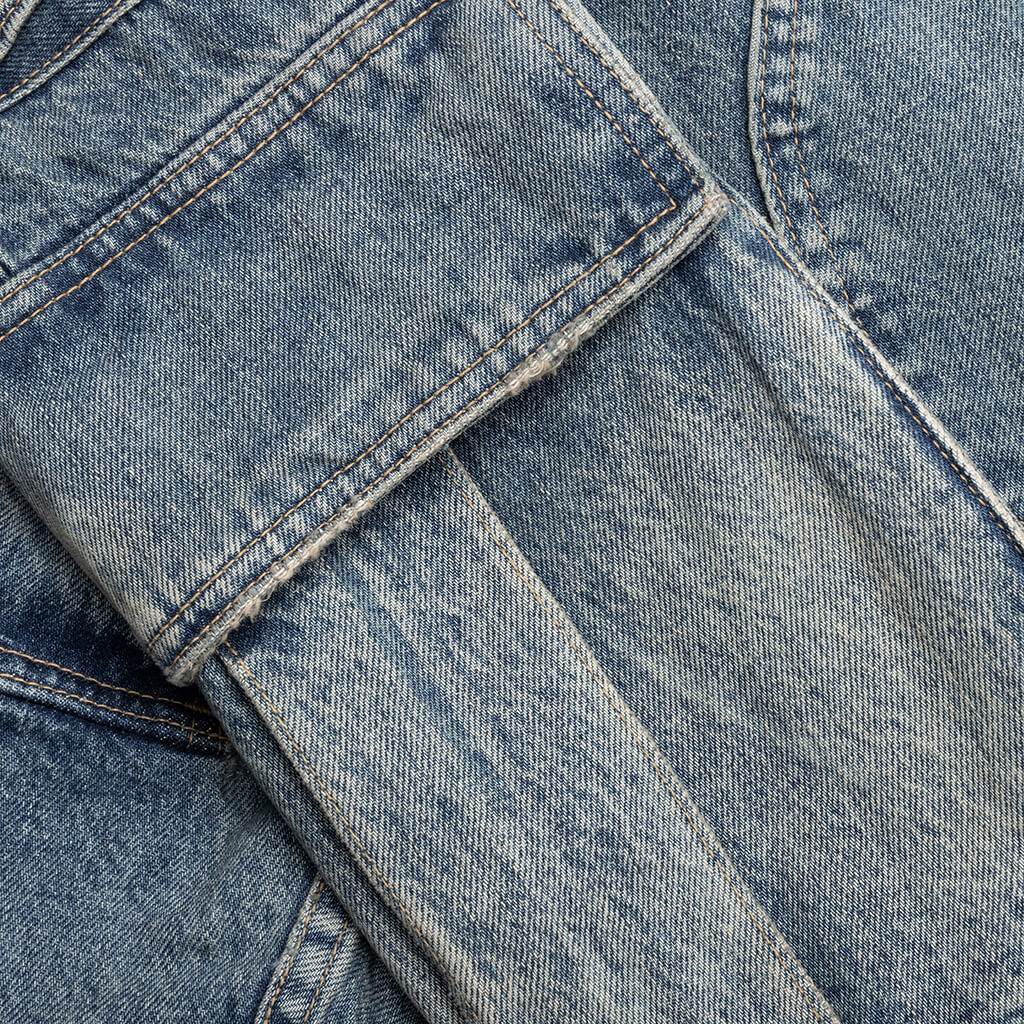 Denim Logo Cargos - Light Wash - Image 4