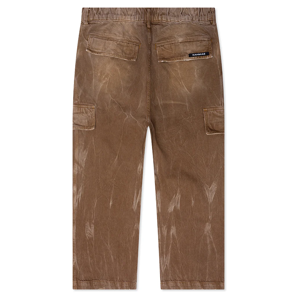 Denim Oversized Cargos - Brown Wash - Image 2
