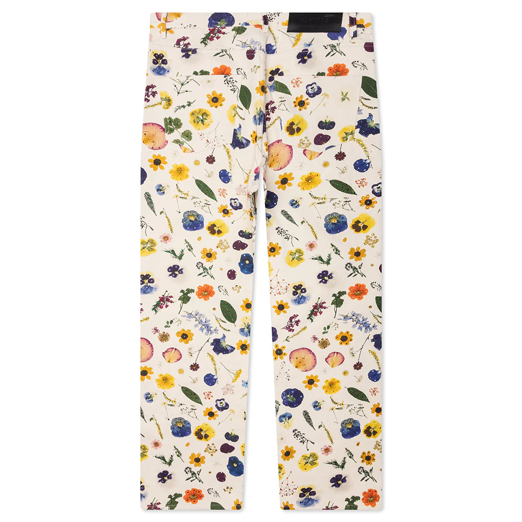 Floral Beaded Baggy Jean - Pressed Flower - Image 2