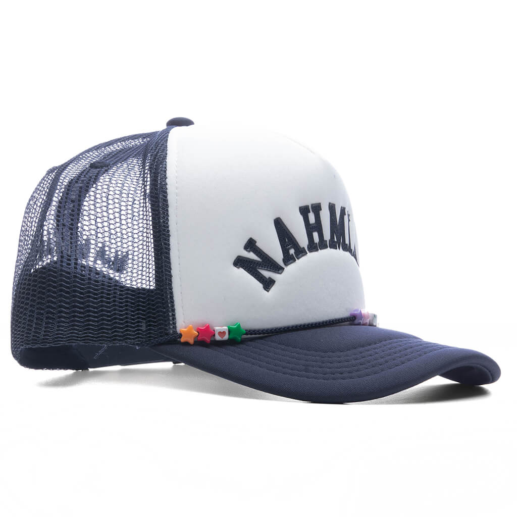Friendship Trucker Hat - Ocean/Black Stripe - Image 2