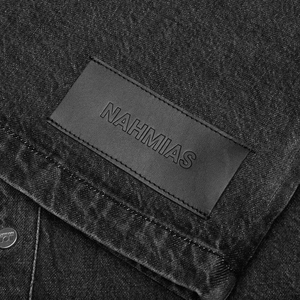 Heart Patchwork L/S Shirt - Heart Charcoal Wash - Image 6