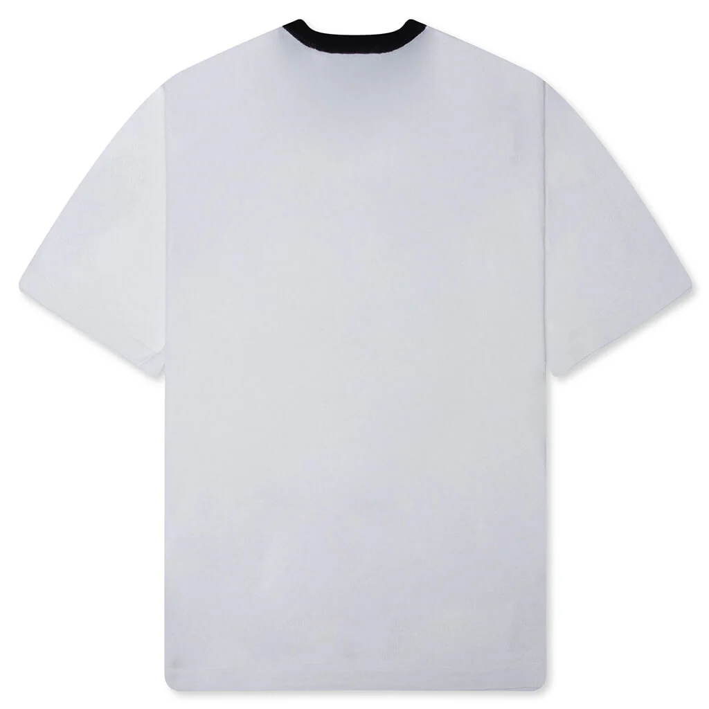 Knit Flower Boxy Tee - White - Image 2