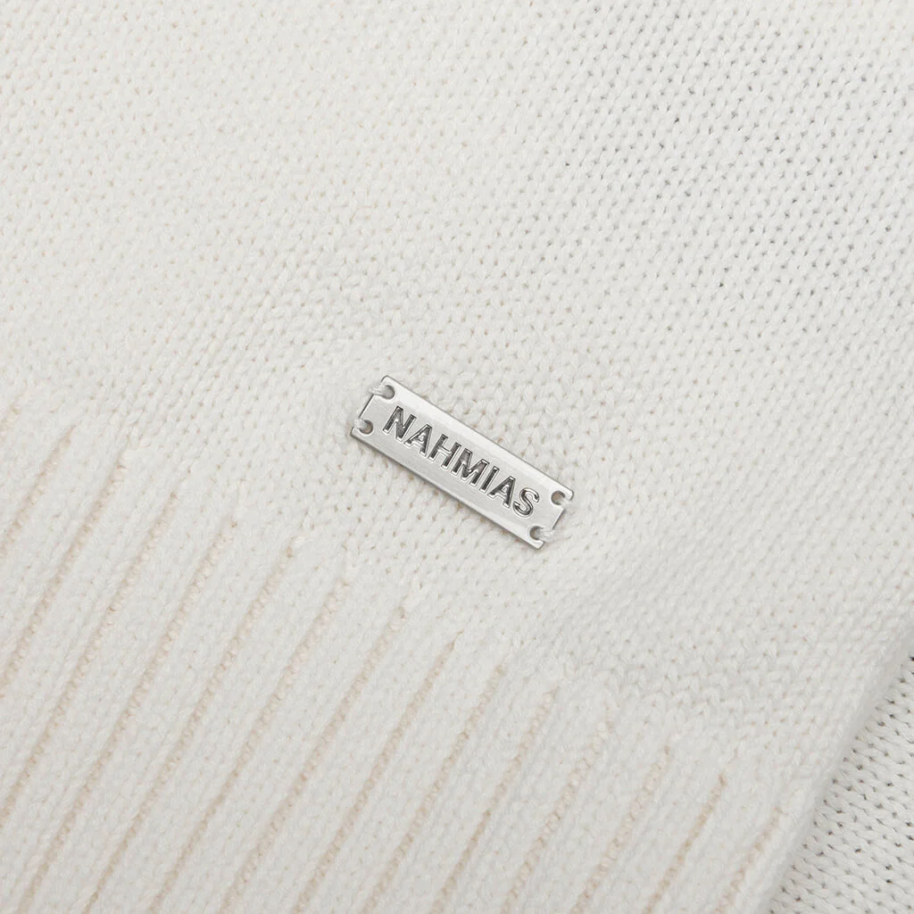 Knit Varsity Basketball Jersey - White - Image 4