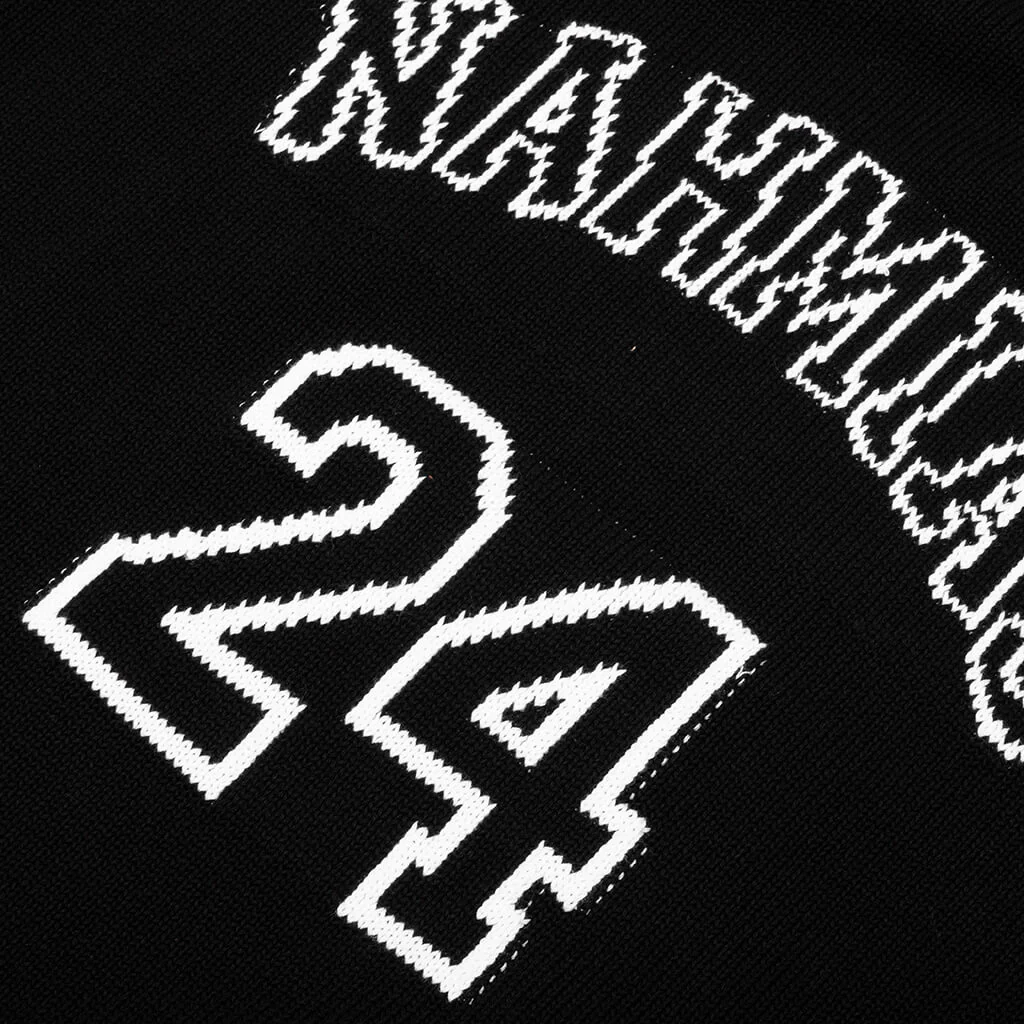 Knitted 24 Basketball Jersey - Black - Image 3