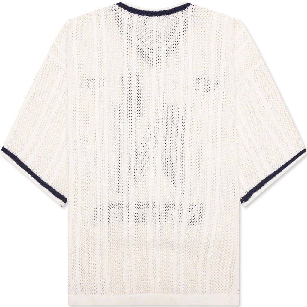Knitted Tech 'N' Football Shirt - Ivory - Image 2